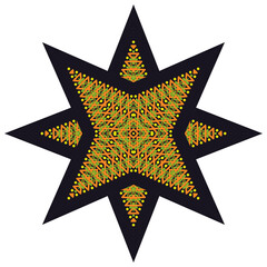 Ukrainian star pattern. Ukrainian embroidery element