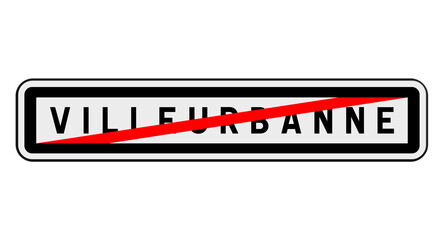 Panneau Sortie Villeurbanne AuvergneAlpes