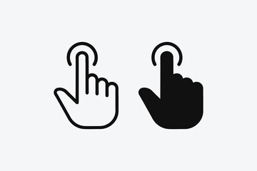 hand sign icon on white background