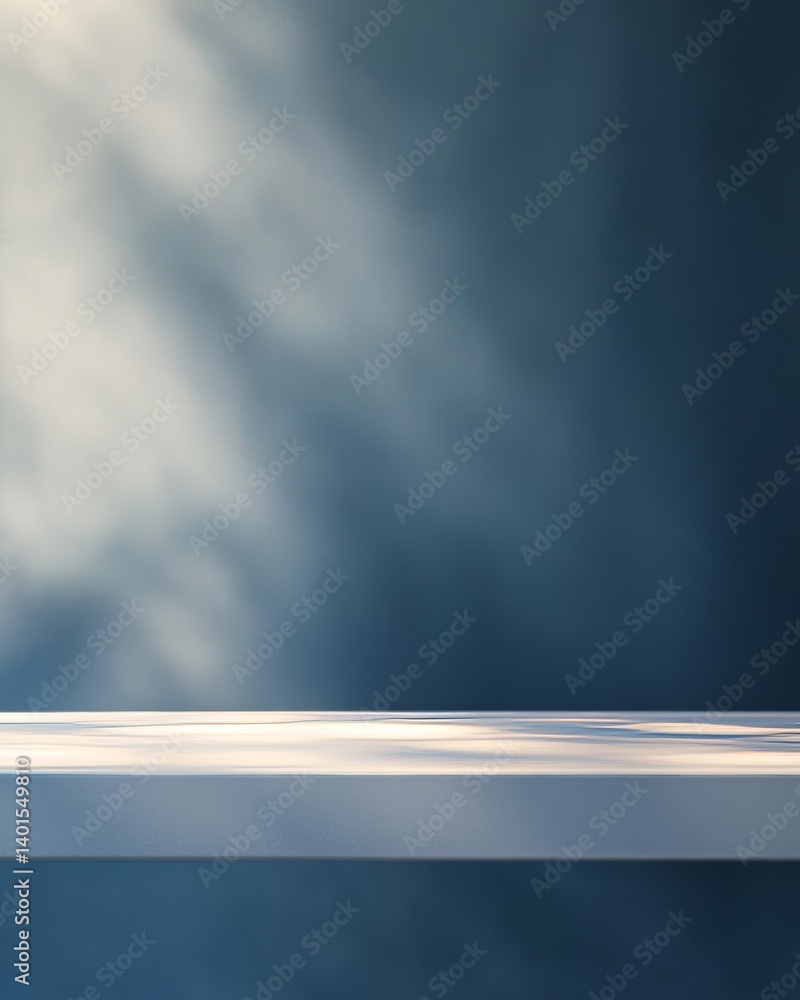 Poster light filtering through a window casts soft shadows across a minimalist surface during a quiet after