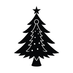 Fototapeta premium christmas tree vector illustration