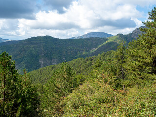 hills in the Southern Alps in France
