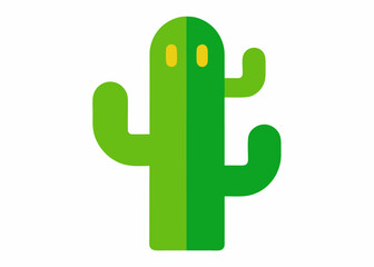 Cactus Icon: A vibrant illustration of a stylized cactus, showcasing minimalist design and a playful aesthetic, perfect for modern visual concepts.