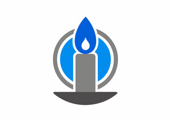 Illuminating Insight: A vibrant candle flame symbolizes knowledge, enlightenment, and inner peace, set against a clean backdrop of wisdom and spiritual quest.