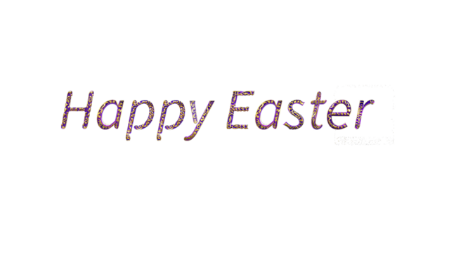 Happy Easter Text Effect with Vibrant Colors