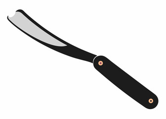 Vintage Straight Razor: A classic straight razor, emblematic of a bygone era, showcases a meticulously crafted blade and handle, evoking a sense of timeless style and grooming heritage.
