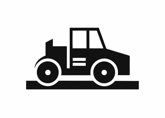 Fototapeta premium Construction Equipment: A sleek, monochrome illustration of construction equipment, symbolizing industry, progress, and infrastructure development.