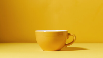 yellow coffee cup
