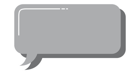 Blank speech bubble balloon square shape, empty cartoon comic text box, frame, think, speak, talk, text box, banner, message template, flat design vector illustration