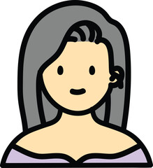 Avatar icon people drawing cartoon black line portraits