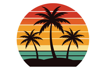tropical island with palm trees