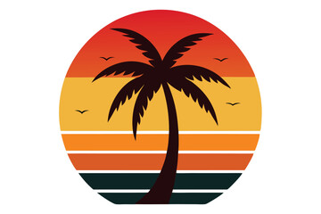 Obraz premium palm tree silhouette
