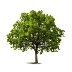 green tree isolated on white