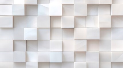 白い正方形のテクスチャ背景の抽象的な幾何学模様 光と影のデザイン
