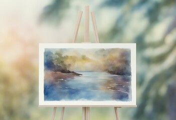 concept element design summer stroke breeze watercolour brush painting background paper ink texture colourful illustration watercolor graphic blue template bright textured hand ocean grunge frame