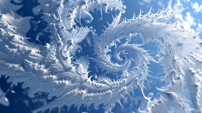 3d abstract visualization of liquid nitrogen molecule forming swirling vapor clouds