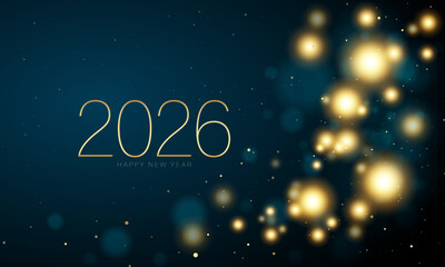 2026 Happy New Year Background Design.