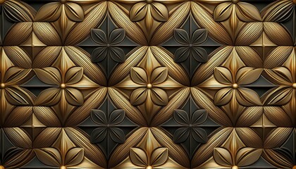 Exclusive 3D Geometric Pattern for Luxury Wallpapers. Generated image