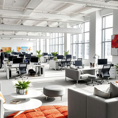 modern luxury office interior, no people
