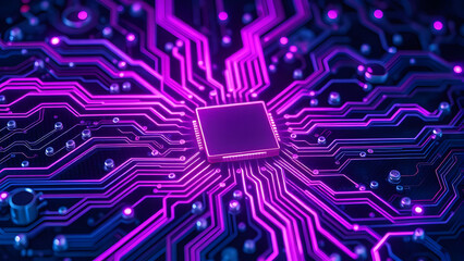 cyber punk electronic circuit board pattern tech design