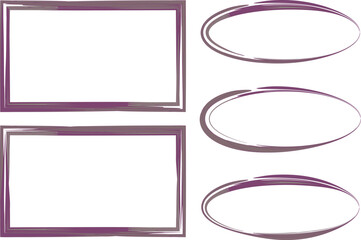 dark purple mocha brown colorful abstract frames collection