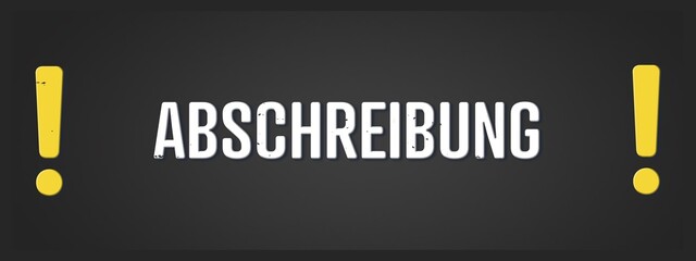 Abschreibung (depreciation) - A blackboard illustration with white text.