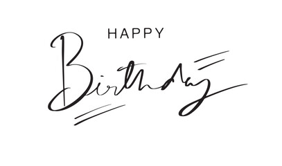 happy birthday text font calligraphy hand written lettering script black color object icon party celebration happy birthday surprise gift holiday happy birthday party present congratulation character 