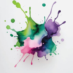 colorful paint splashes.