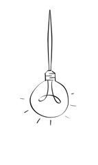Lamp lightbulb drawing black color object sign symbol decoration idea genius electric lamp technology object bright style cosy elegant innovation doodle lighting doodle idea brainstorm teamwork study