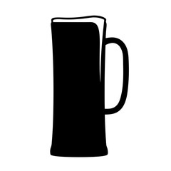 beer mug black silhouette icon - of a soft drinks beer mug simple vector art