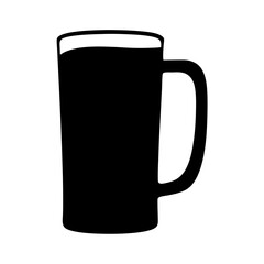 beer mug black silhouette icon - of a soft drinks beer mug simple vector art
