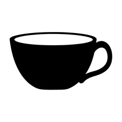 cappuccino black silhouette icon - of a soft drinks cappuccino simple vector art