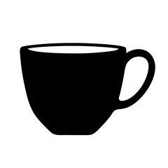 cappuccino black silhouette icon - of a soft drinks cappuccino, simple vector art