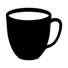 chai latte black silhouette icon - of a soft drinks chai latte simple vector art