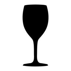 champagne flute black silhouette icon - of a soft drinks champagne flute simple vector art