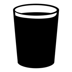 chocolate milk black silhouette icon - of a soft drinks chocolate milk, simple vector art
