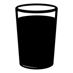 chocolate milk black silhouette icon - of a soft drinks chocolate milk simple vector art
