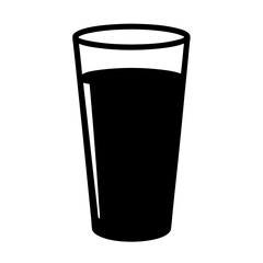chocolate milk black silhouette icon - of a soft drinks chocolate milk simple vector art