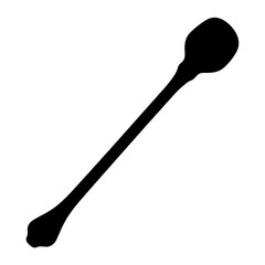 cocktail stirrer black silhouette icon - of a soft drinks cocktail stirrer simple vector art