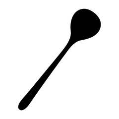 cocktail stirrer black silhouette icon - of a soft drinks cocktail stirrer simple vector art