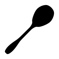 cocktail stirrer black silhouette icon - of a soft drinks cocktail stirrer simple vector art
