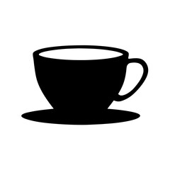 coffee cup black silhouette icon - of a soft drinks coffee cup, simple vector art
