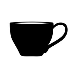 coffee cup black silhouette icon - of a soft drinks coffee cup simple vector art