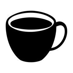 coffee cup black silhouette icon - of a soft drinks coffee cup simple vector art