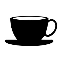 coffee cup black silhouette icon - of a soft drinks coffee cup simple vector art