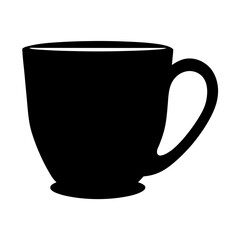 coffee cup black silhouette icon - of a soft drinks coffee cup simple vector art