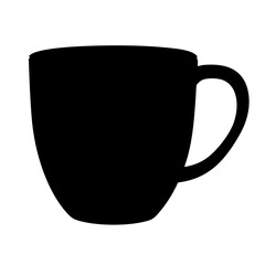 coffee cup black silhouette icon - of a soft drinks coffee cup simple vector art