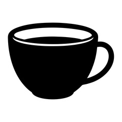 coffee cup black silhouette icon - of a soft drinks coffee cup simple vector art