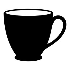 coffee cup black silhouette icon - of a soft drinks coffee cup simple vector art