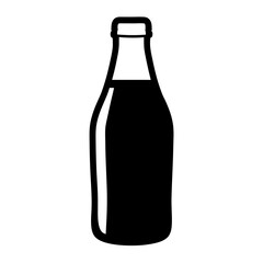 cold brew bottle black silhouette icon - of a soft drinks cold brew bottle simple vector art
